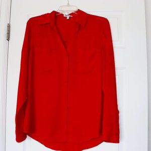 Express portofino button down M orange/red